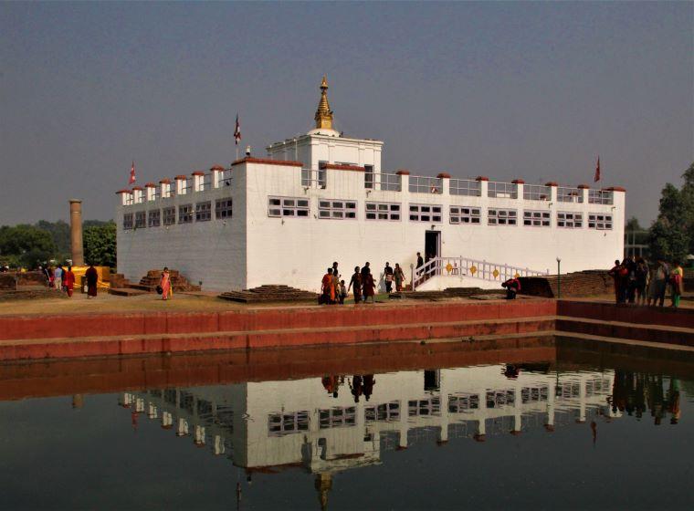 Mayadevi Temple, Puskarini Pond and Ashoka Pillar in Lumbini