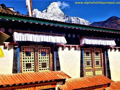 Pangboche Monastery with Mt. Amadablam