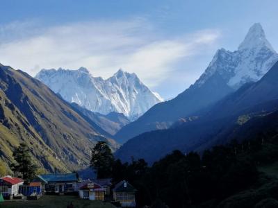 Amadablam with Mt. Everest