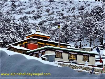 Pangboche Monastery in winter