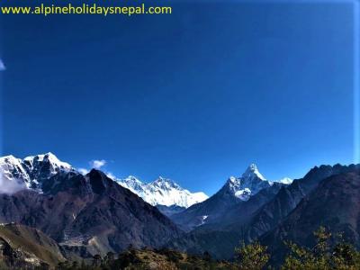 Mt. Everest,Lhotse, Nuptse and  Amadablam from Syangboche