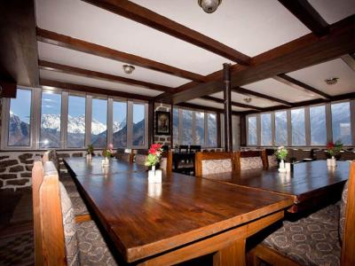 Dining at Kongde YMH Lodge 
Photo Courtesy: Yeti Mountain Home