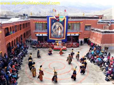 During Tiji Festival in Lho Manthang